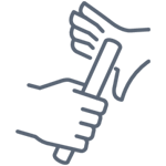 hand holding pipe
